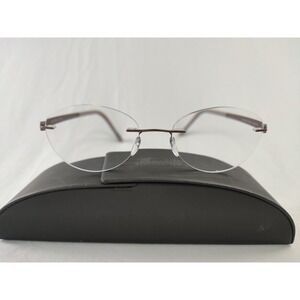 Silhouette 5452 6056 Rimless Eyeglasses Frames Matte Brown Austria Case 135mm